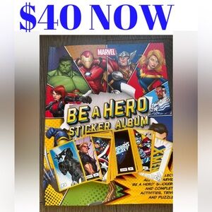 2025 Marvel Be a Hero LOBLAW Complete 64 Sticker Card SET & Sticker Album